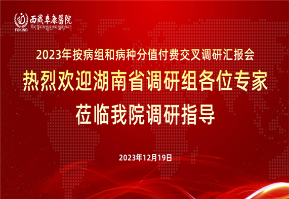 国家交叉调研组莅临西藏阜康医院检查调研“DIP”支付方式改革试点情况