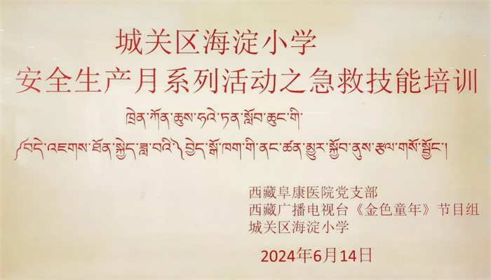西藏阜康医院党支部在海淀小学开展急救技能培训活动