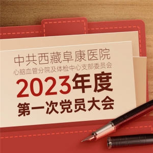 中共西藏阜康医院心脑血管分院及体检中心支部委员会召开2023年度第一次党员大会