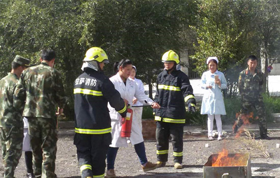 西藏阜康医院健康体检中心消防安全知识培训及演练